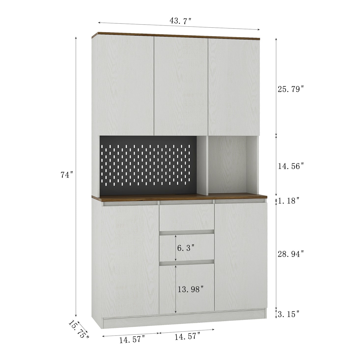 Kitchen Pantry Cabinet With Charging Station,Freestanding Buffet Cupboards Sideboard With Drawer,with LED Lights,Modern Pantry Cabinet With Microwave Stand For Kitchen,Living Room,Dinning Room