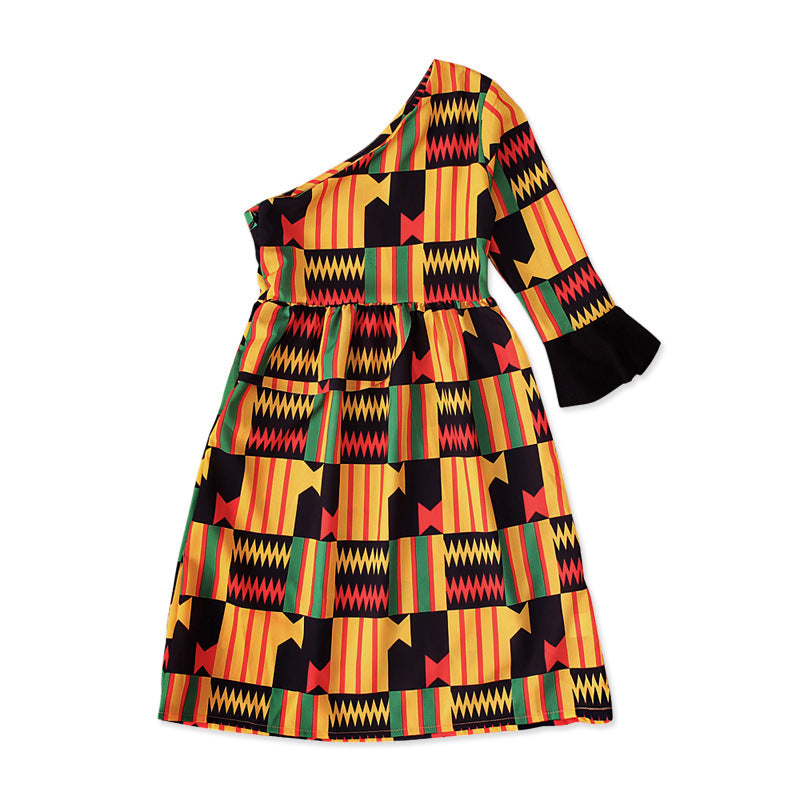 Fashion Personality Girls Off-the-shoulder Long Dress