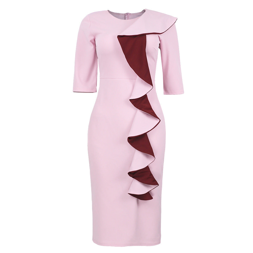 Stitching daily OL commuter pencil skirt