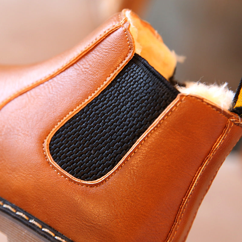 Retro Children's Shoes Autumn and Winter Martin Boots Fashion Children's Cotton Shoes