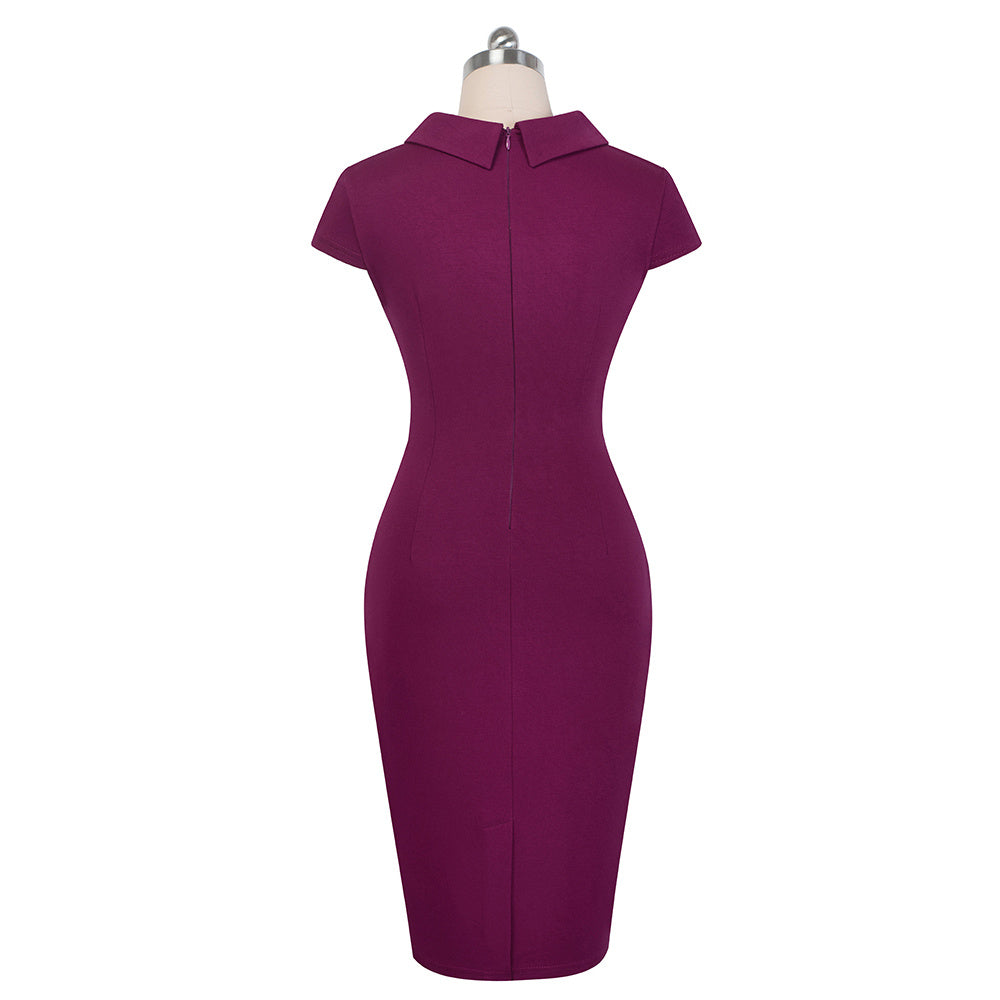 New Women's Slim Commuter Short-sleeved Pencil Skirt