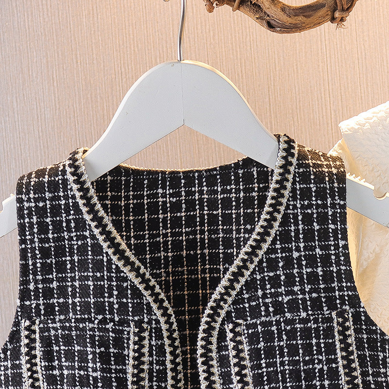 Girls Dress Western Style Two-piece Suit