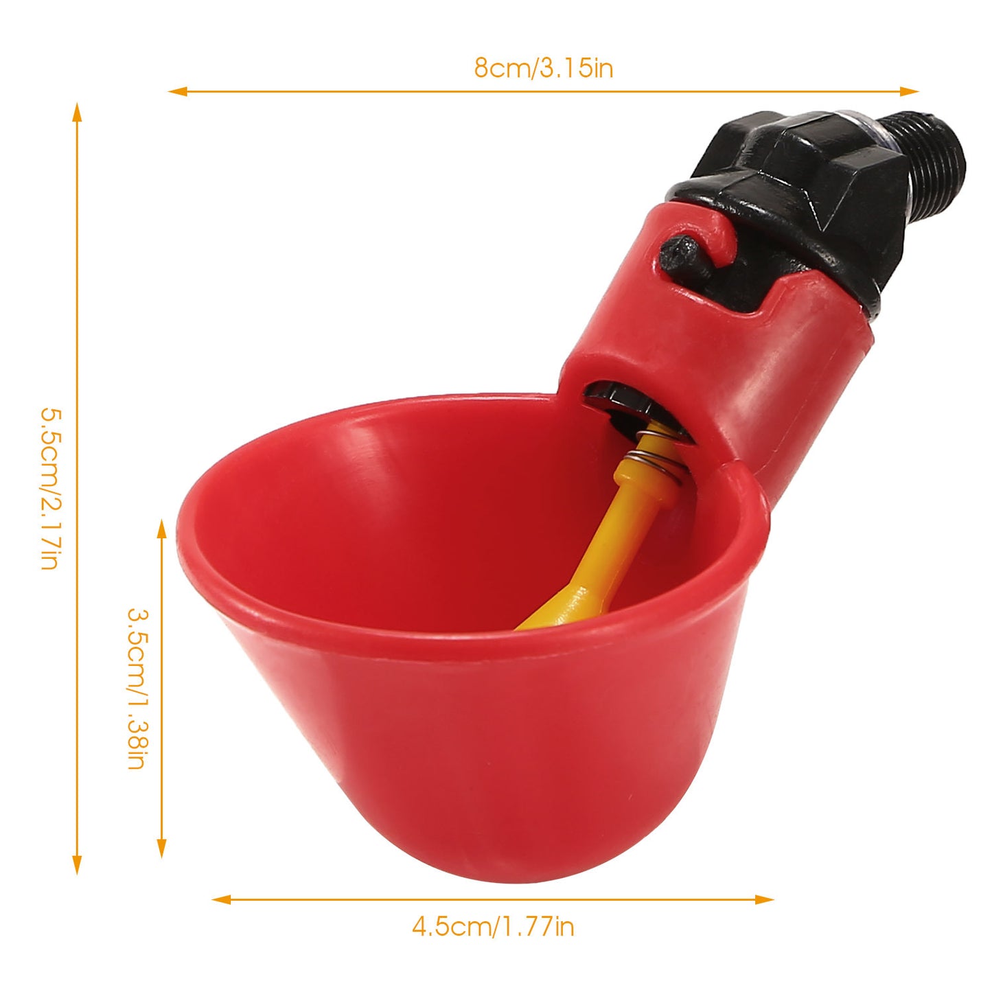 20 Pack Chicken Waterer Automatic Poultry Waterer Chicken Drinker Cups With Mounting Joint For Chicken Poultry