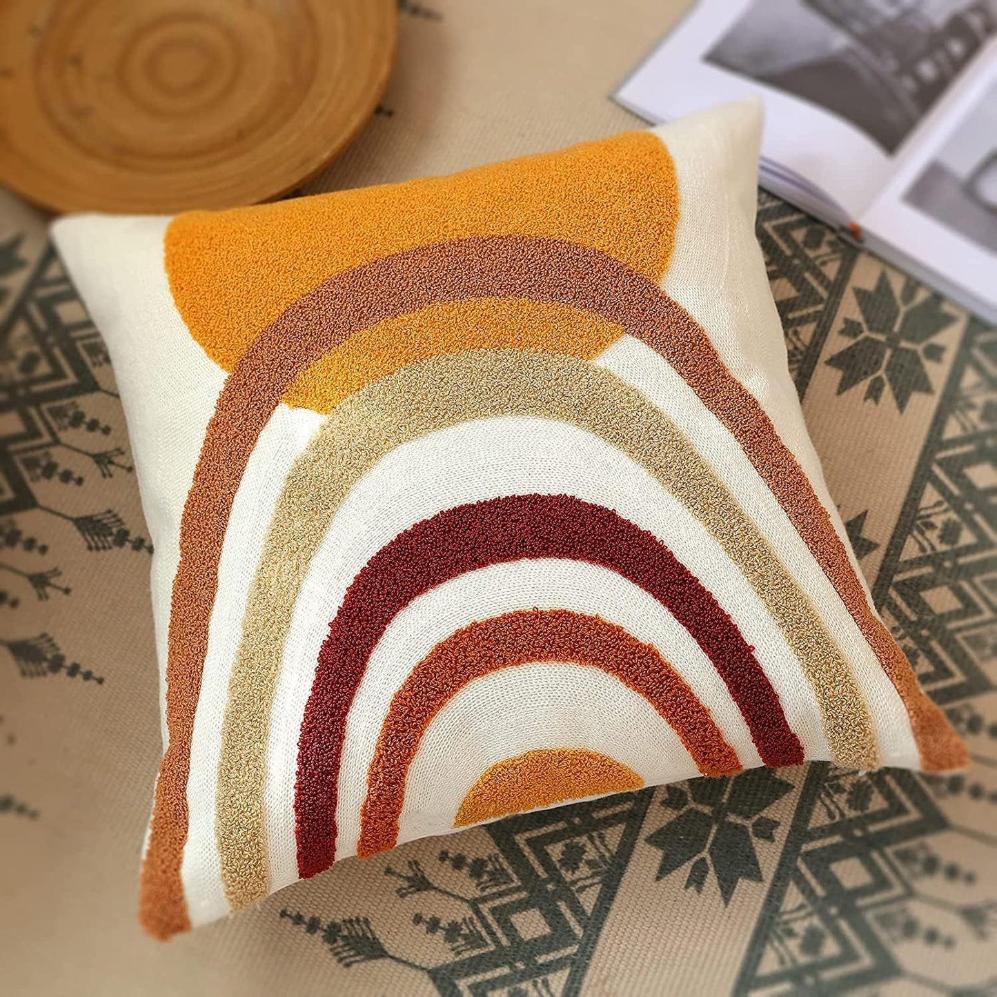 Bohemian Tufted Sofa Cushion Pillow Cover
