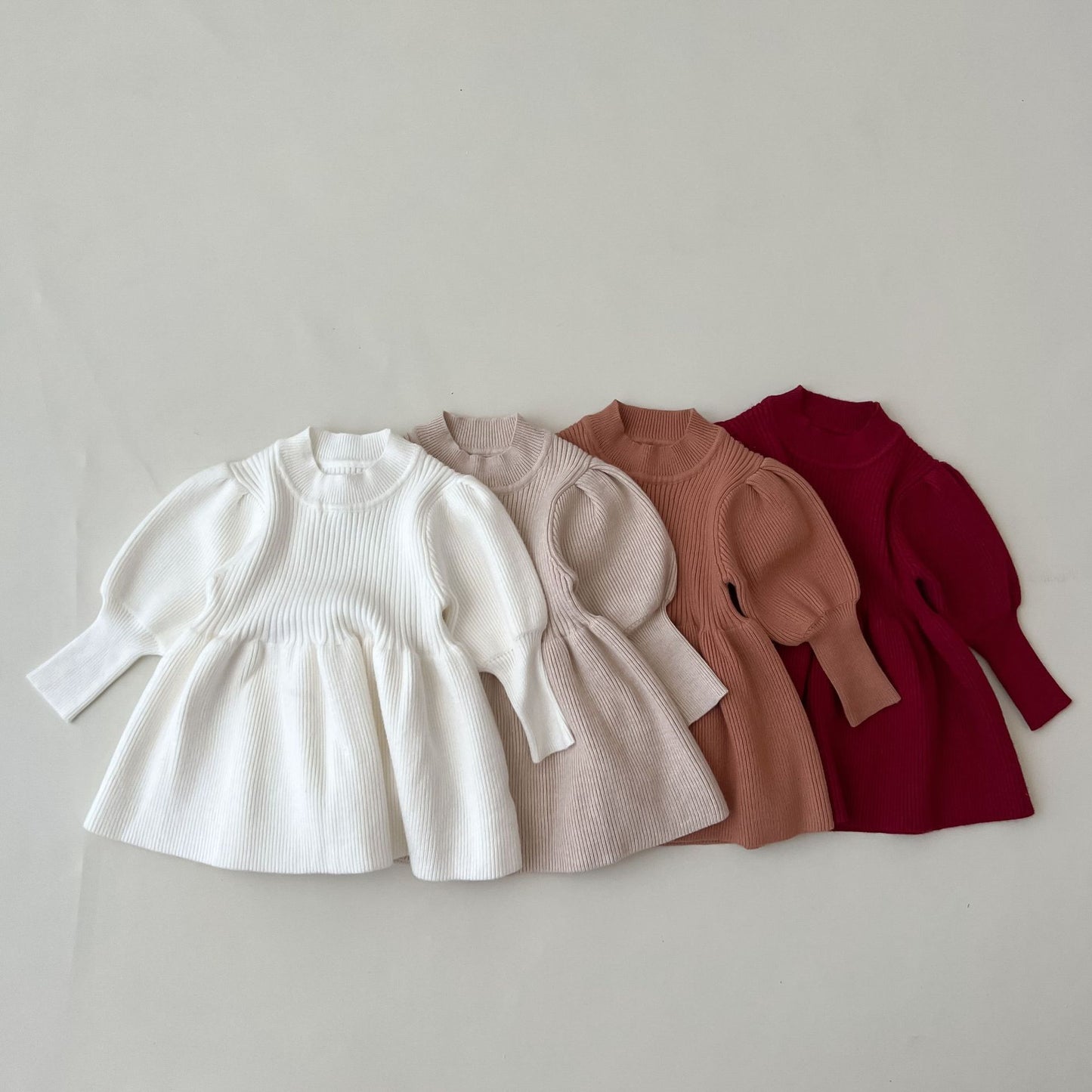 Girls' Western Style Princess Knitted Dress