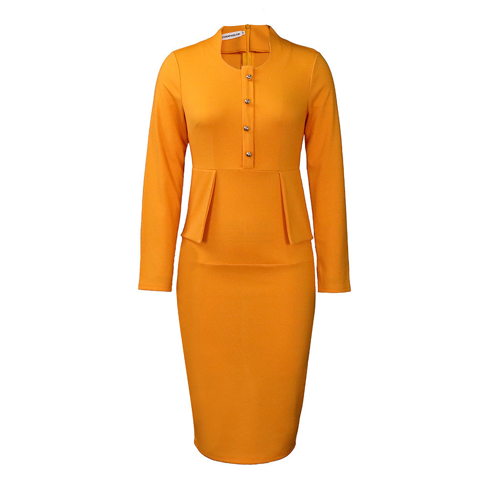 Women's Pencil Skirt Fashion Solid Color Dress