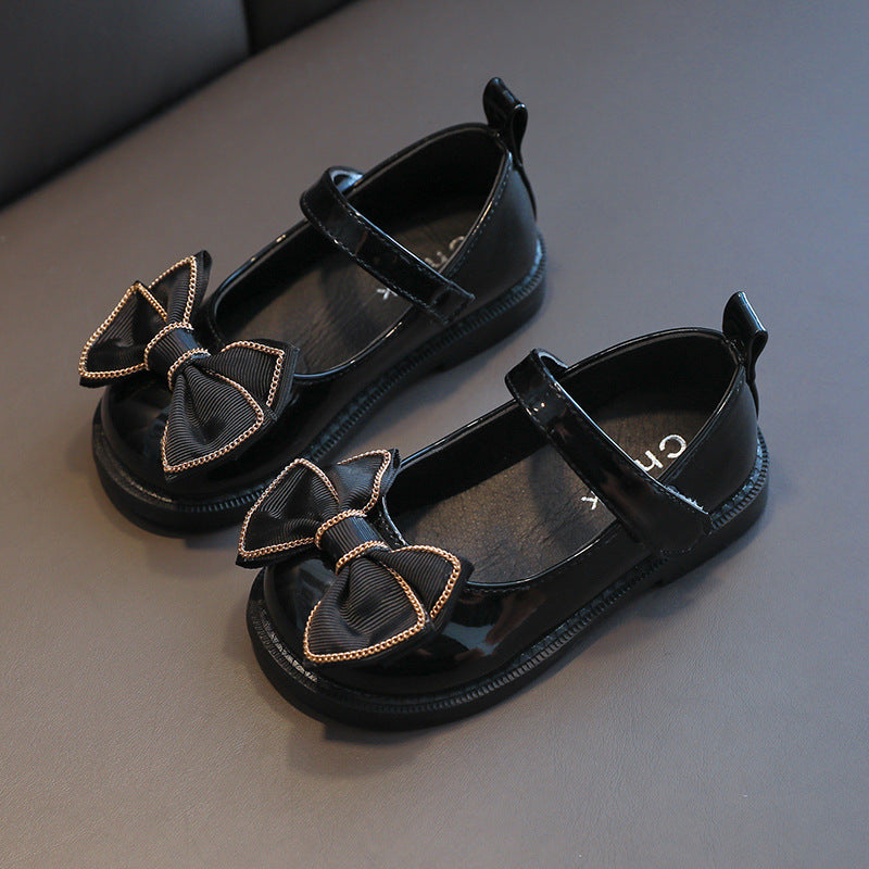 Patent Leather British Style Small Leather Shoes Girls