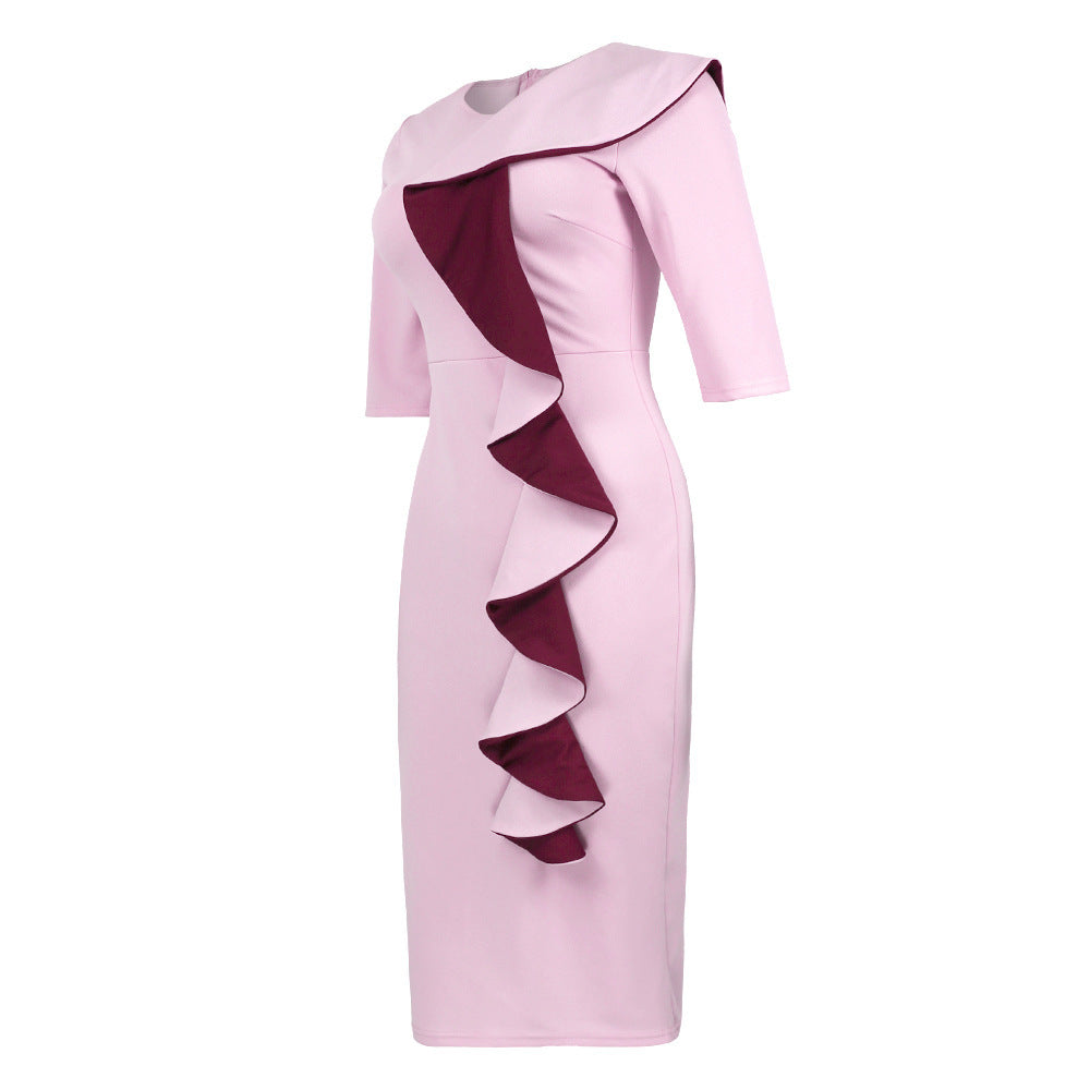 Stitching daily OL commuter pencil skirt