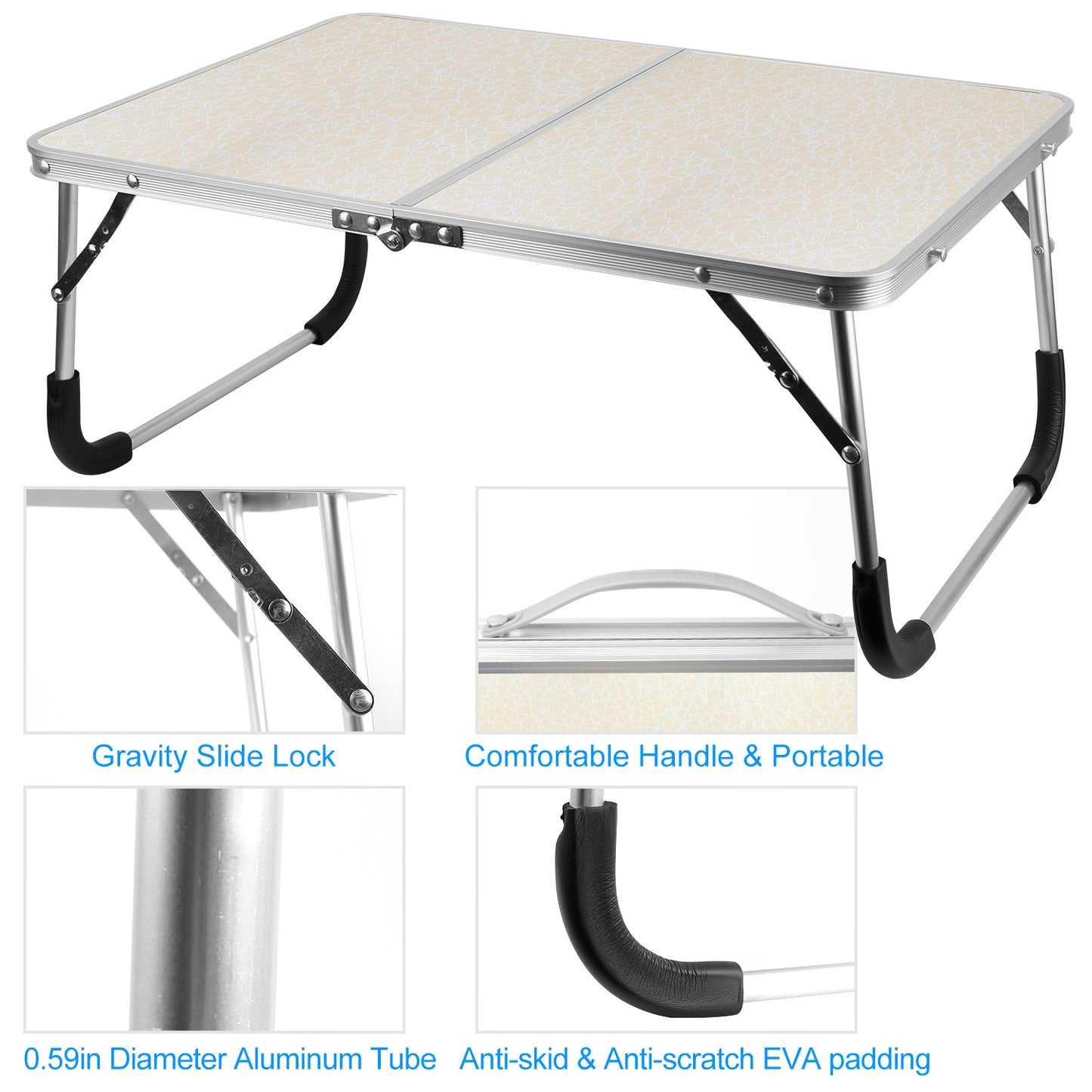 1Pc Foldable Laptop Table Notebook Bed Desk Breakfast Reading Writing Lap Tray For Sofa Couch Floor Dormitory
