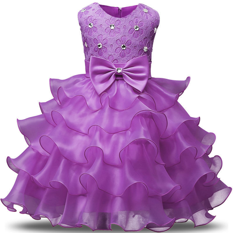 Girls sleeveless puffy princess dress