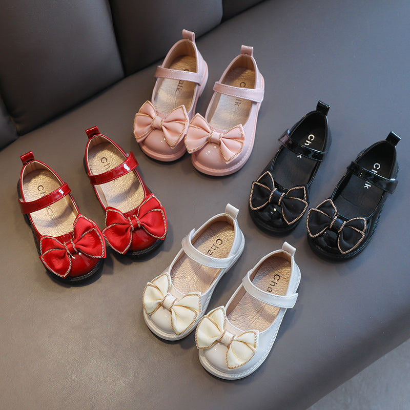 Patent Leather British Style Small Leather Shoes Girls
