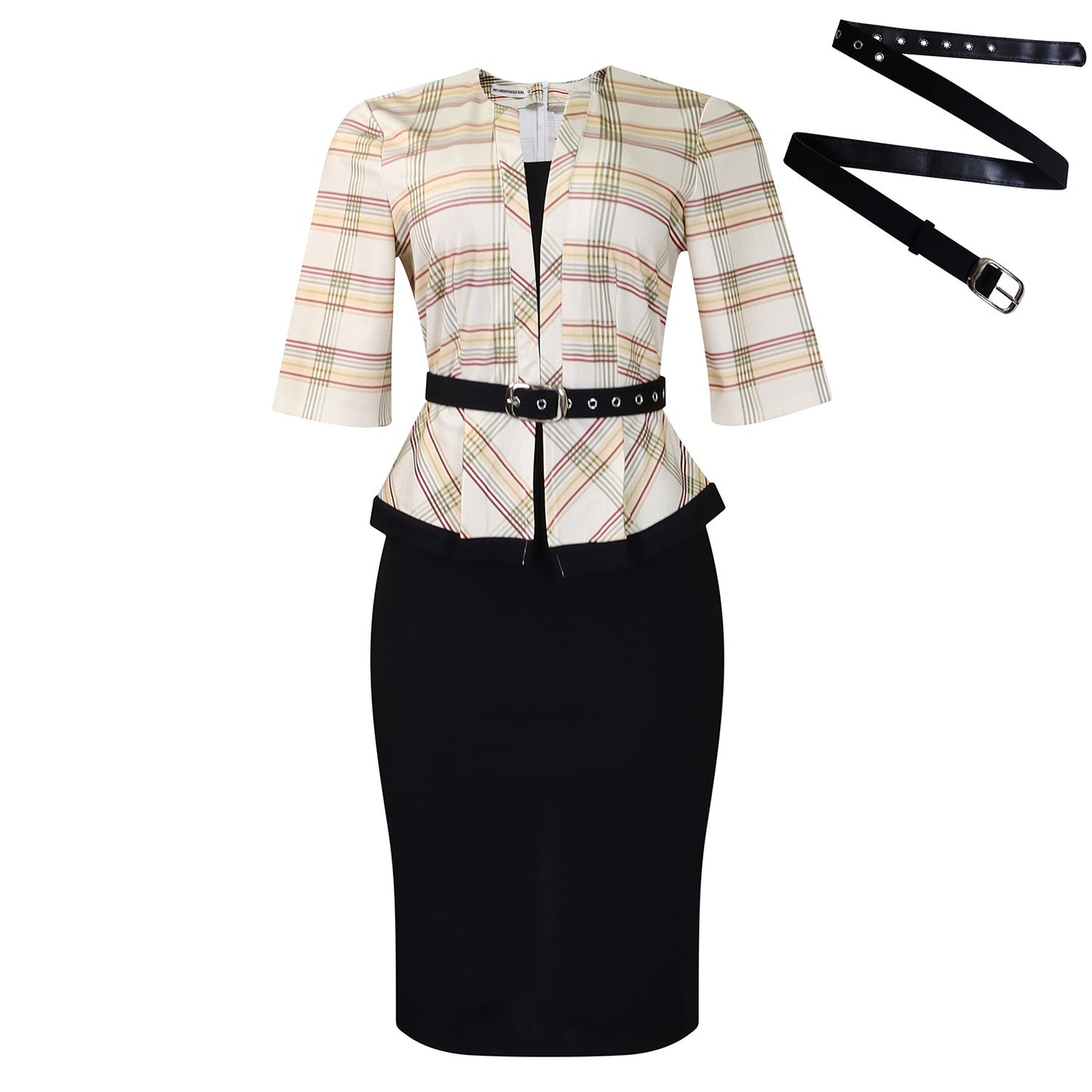 Fashion Elegant Stitching Hip OL Pencil Dress