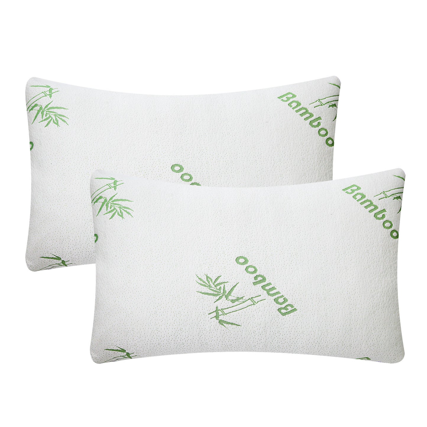 2Pcs Or 1Pcs Bamboo Memory Foam Pillow Hypoallergenic Bed Pillow For Head Neck Rest Sleeping Shredded Pillow Washable Cover Queen Size Pillow