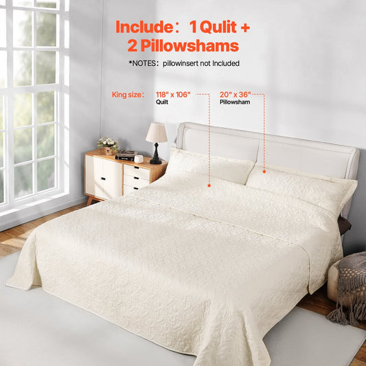 Quilt Set King Size Bedspread 1 Quilt And 2 Pillow Shams For All Season