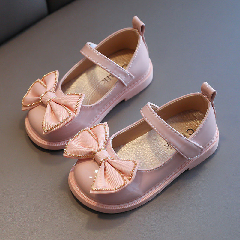 Patent Leather British Style Small Leather Shoes Girls
