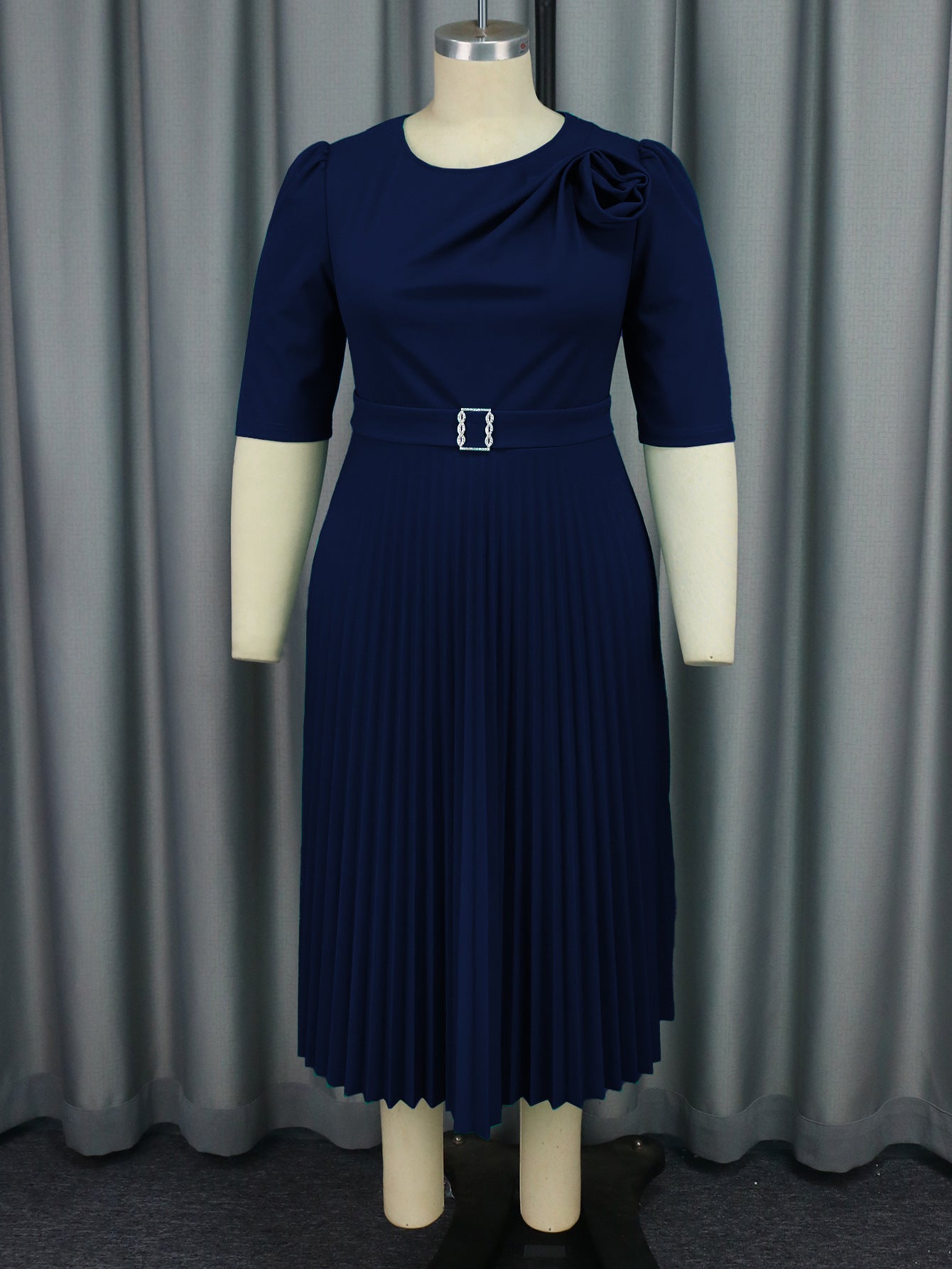 High Waist Fashion Slimming Pleated Dress