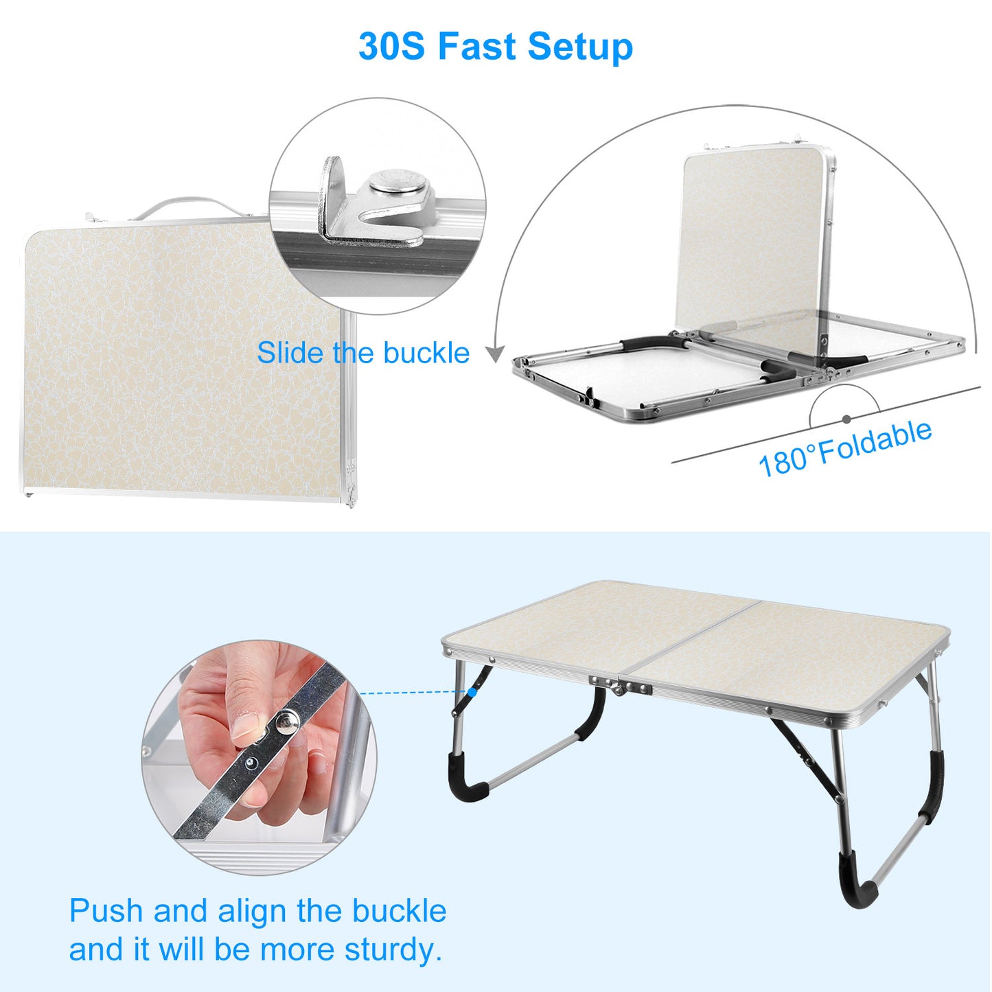1Pc Foldable Laptop Table Notebook Bed Desk Breakfast Reading Writing Lap Tray For Sofa Couch Floor Dormitory