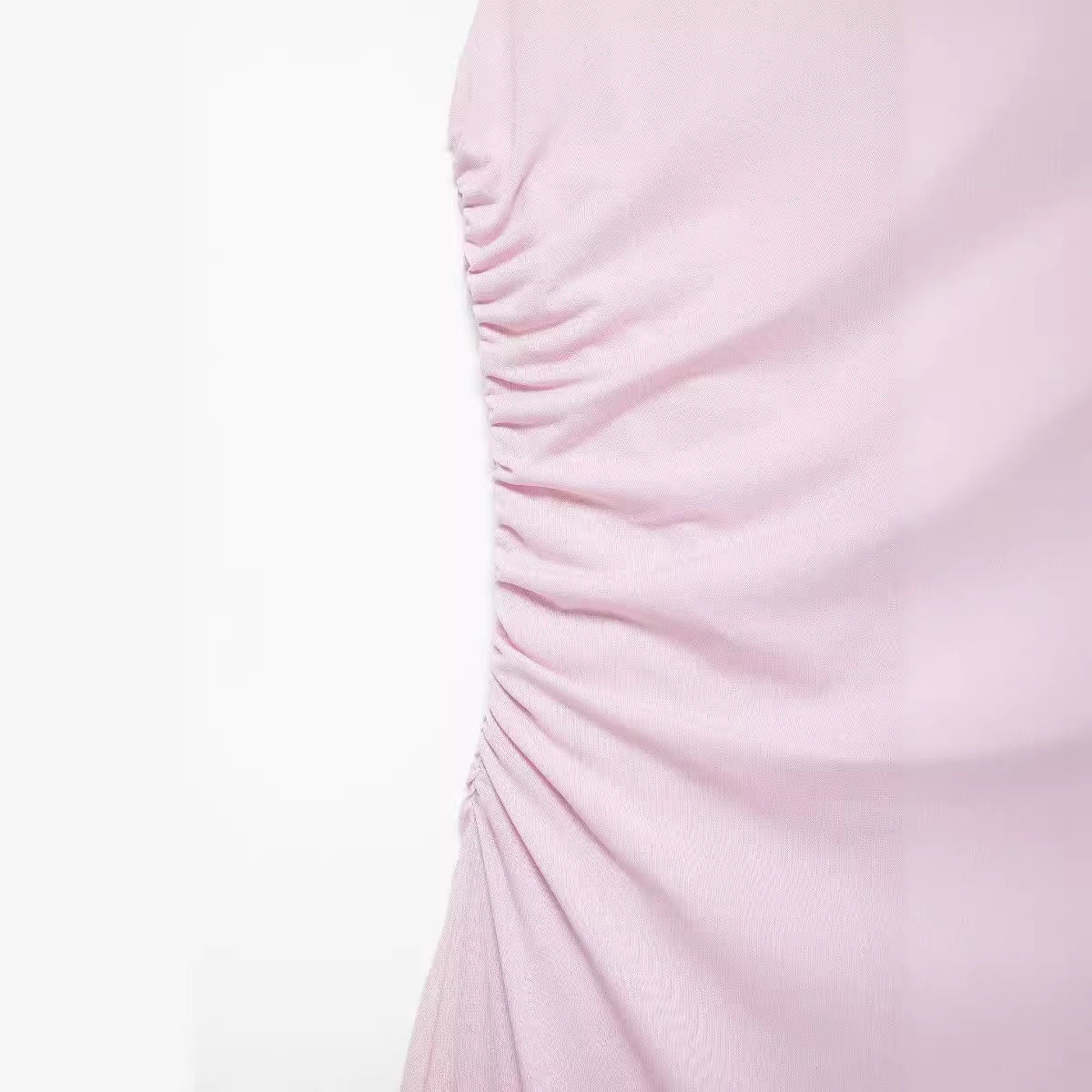 Women's Fashion Slim Pleated Decoration Midi Skirt Dress