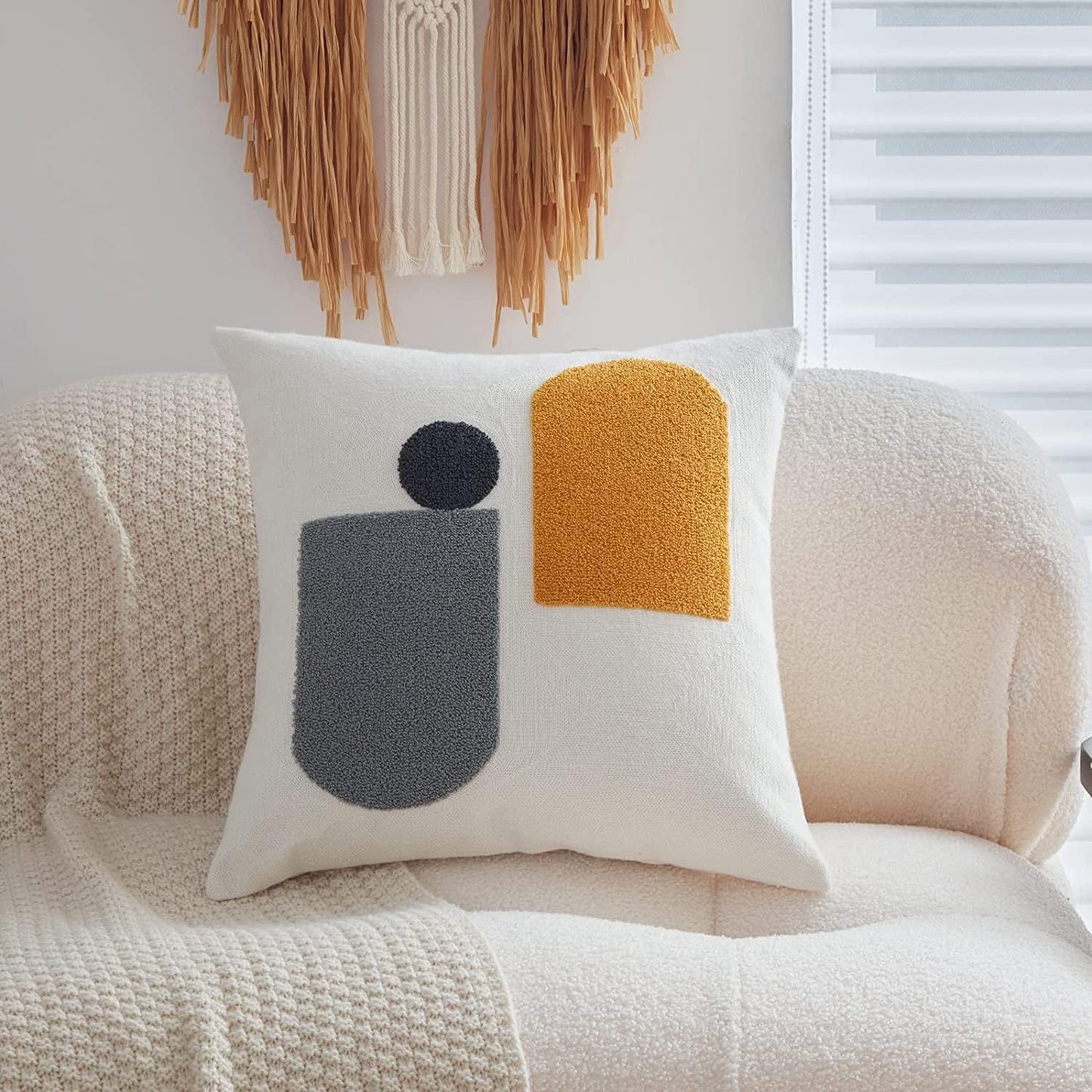 Bohemian Tufted Sofa Cushion Pillow Cover