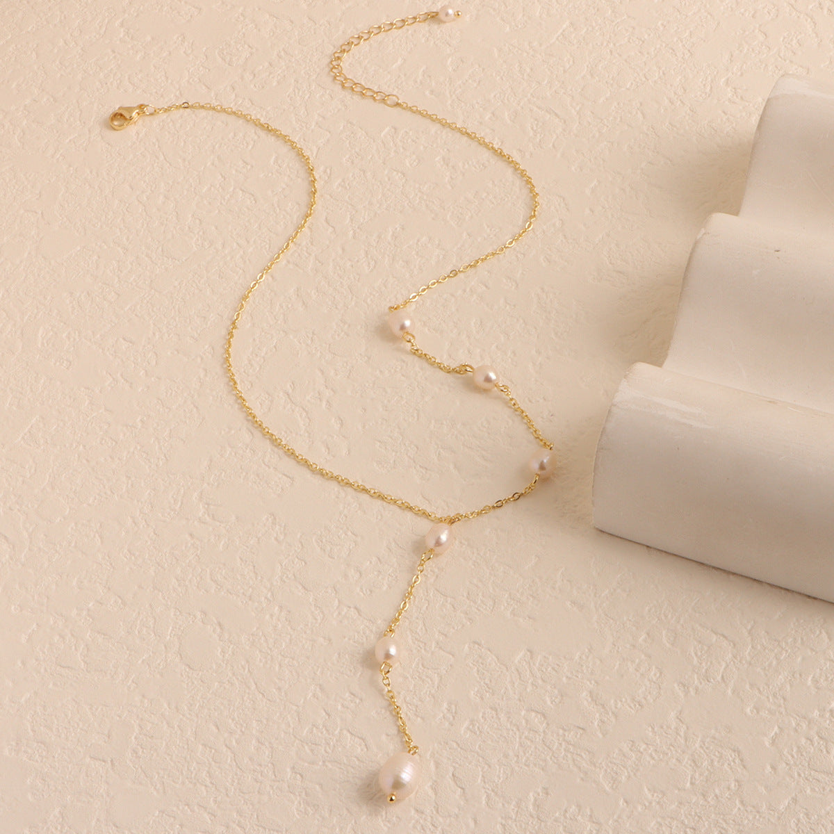 Freshwater Pearl Necklace 925 Silver Design Sense Senior Light Luxury