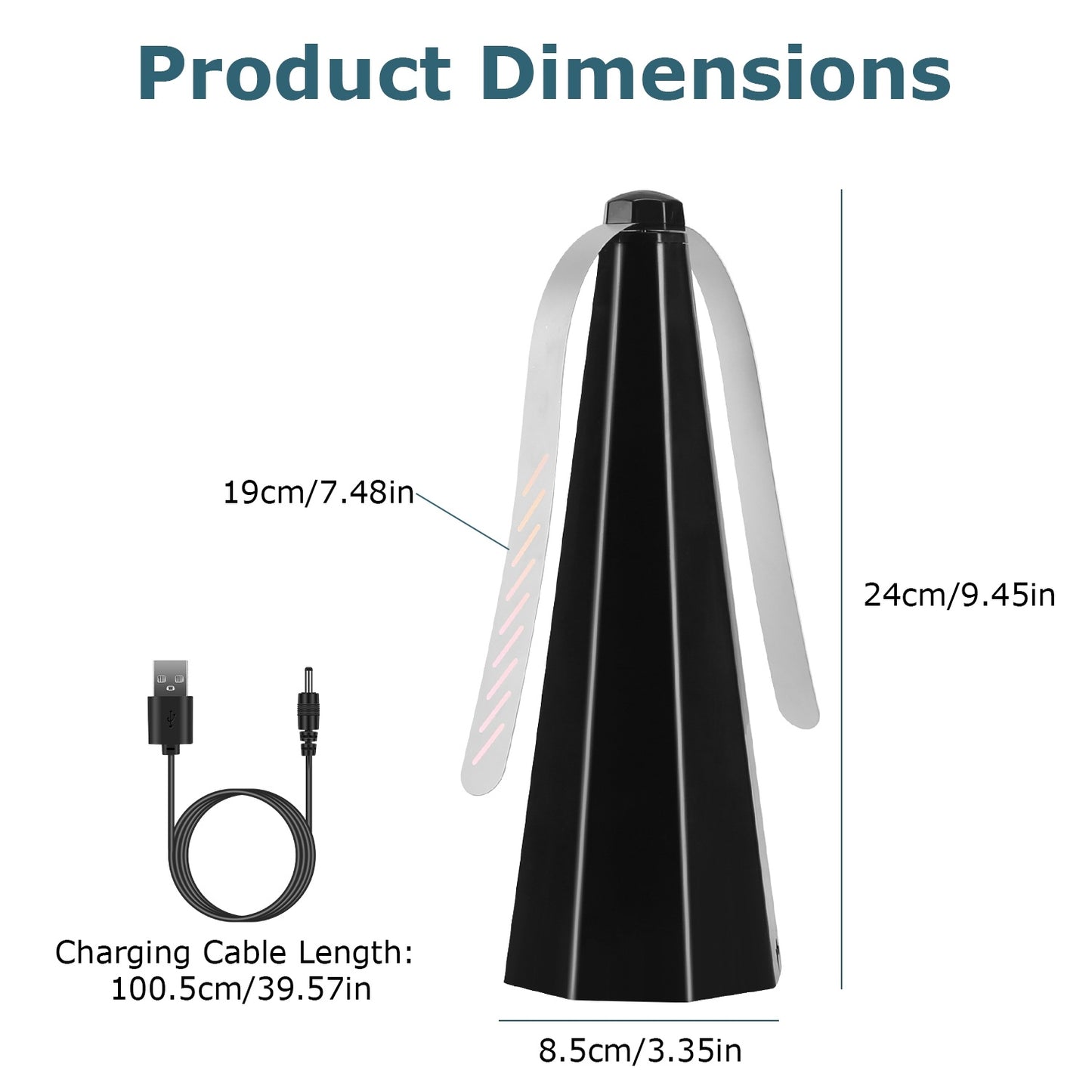 4Pack Fly Table Fans Battery USB Powered Bug Fans Food Fans Fly Table Spinners Traps With Hook For Party BBQ Picnic Camping