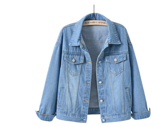 Women'S Plus Size Denim Jacket White