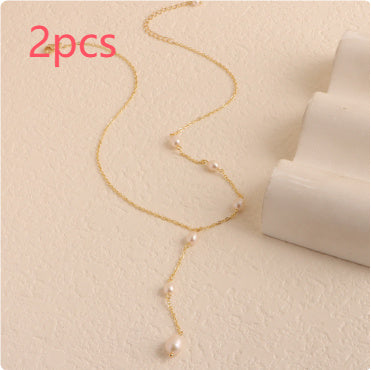 Freshwater Pearl Necklace 925 Silver Design Sense Senior Light Luxury