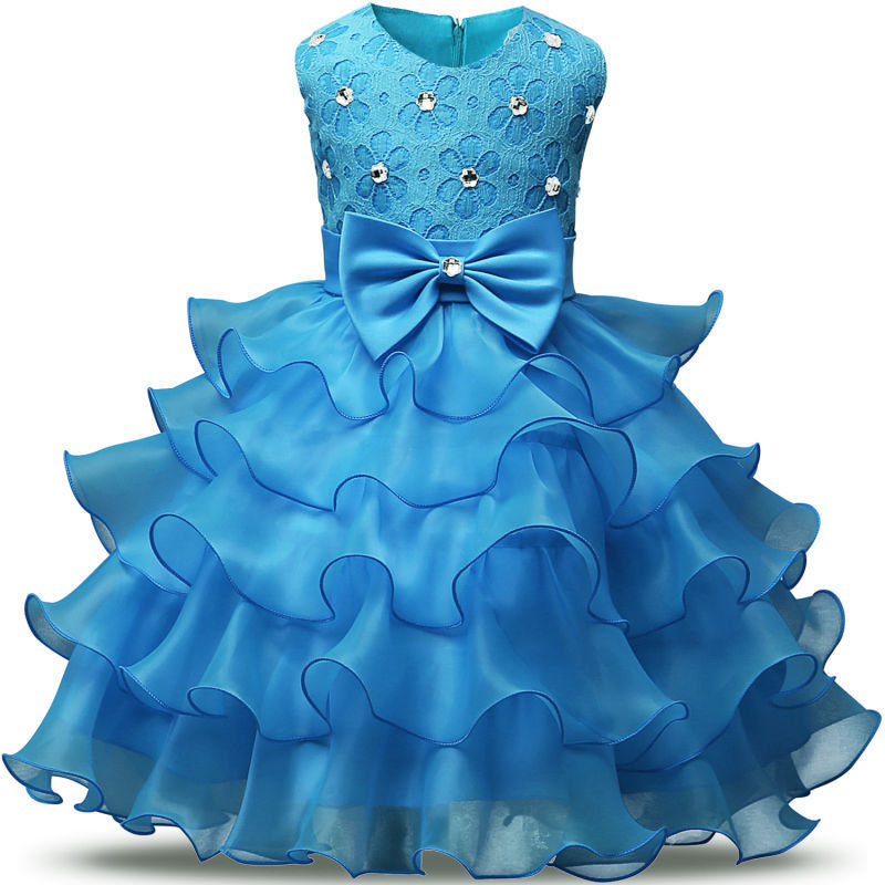 Girls sleeveless puffy princess dress