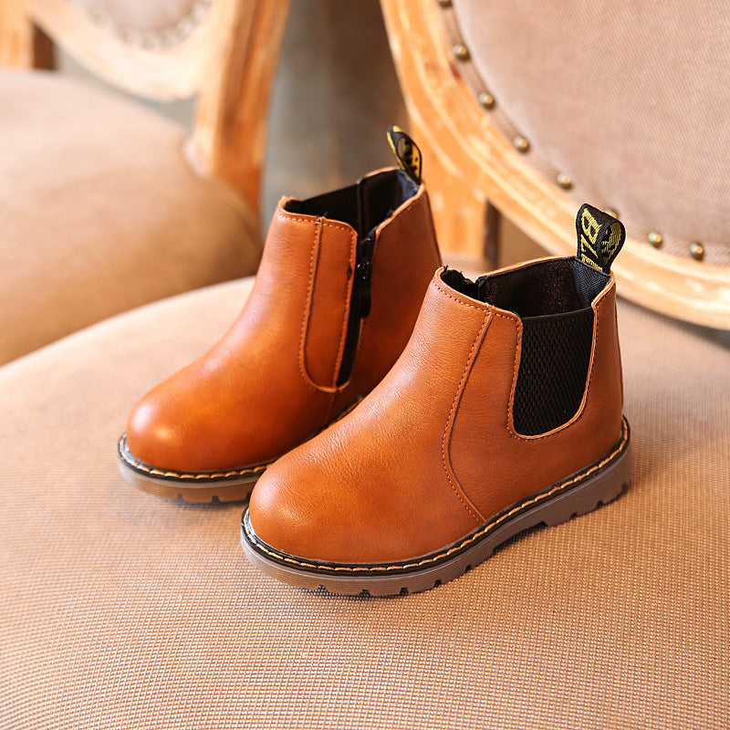 Retro Children's Shoes Autumn and Winter Martin Boots Fashion Children's Cotton Shoes