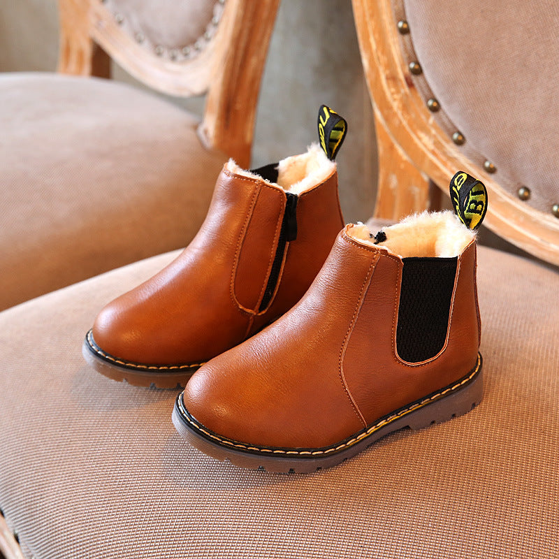 Retro Children's Shoes Autumn and Winter Martin Boots Fashion Children's Cotton Shoes