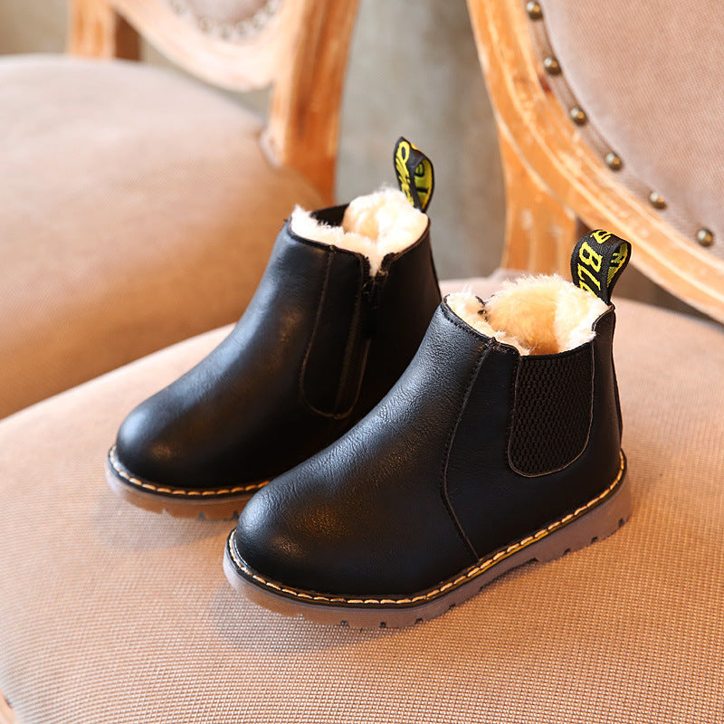 Retro Children's Shoes Autumn and Winter Martin Boots Fashion Children's Cotton Shoes