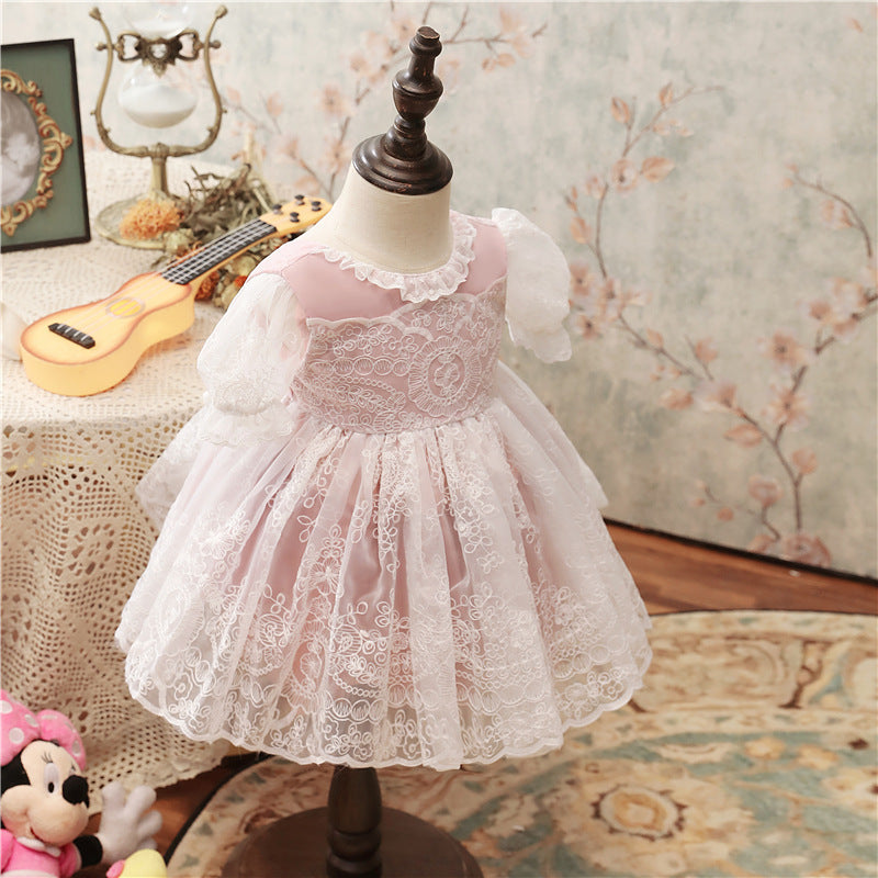 Girls Fluffy Wedding Dress Flower Girl Little Dress