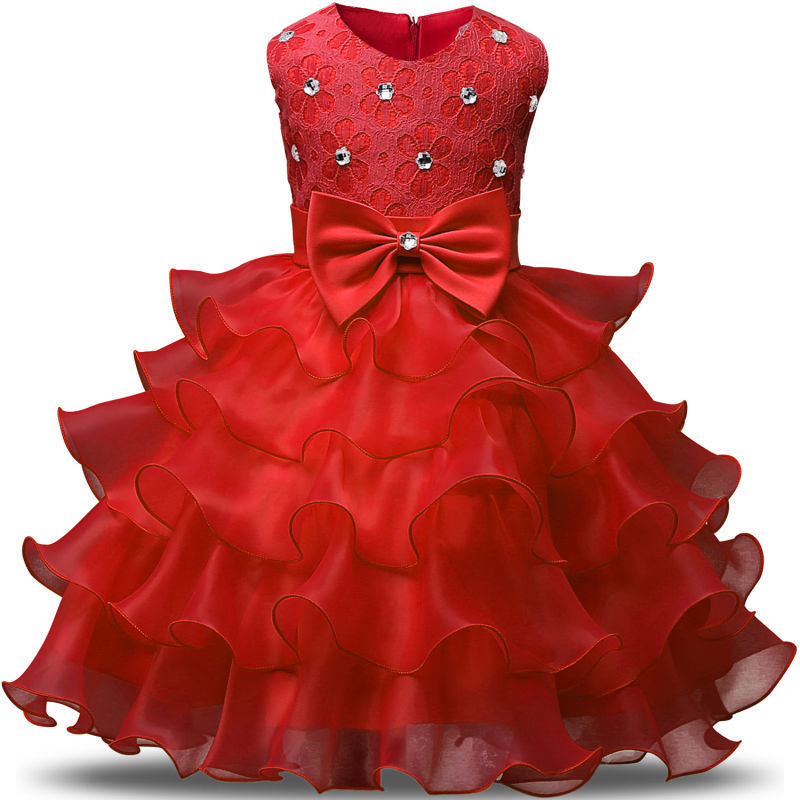 Girls sleeveless puffy princess dress
