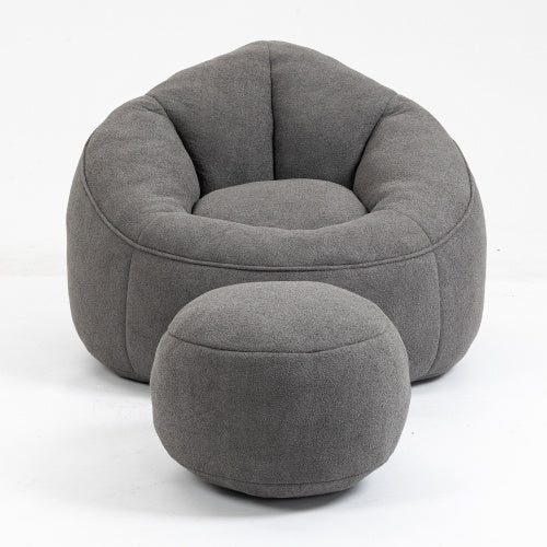 Bedding Bean Bag Sofa Chair High Pressure Foam Bean Bag Chair Material With Padded Foam Padding Compressed Bean Bag With Footrest