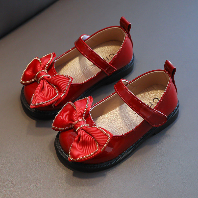 Patent Leather British Style Small Leather Shoes Girls
