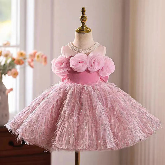 Pink Children's Birthday Party Pettiskirt Host