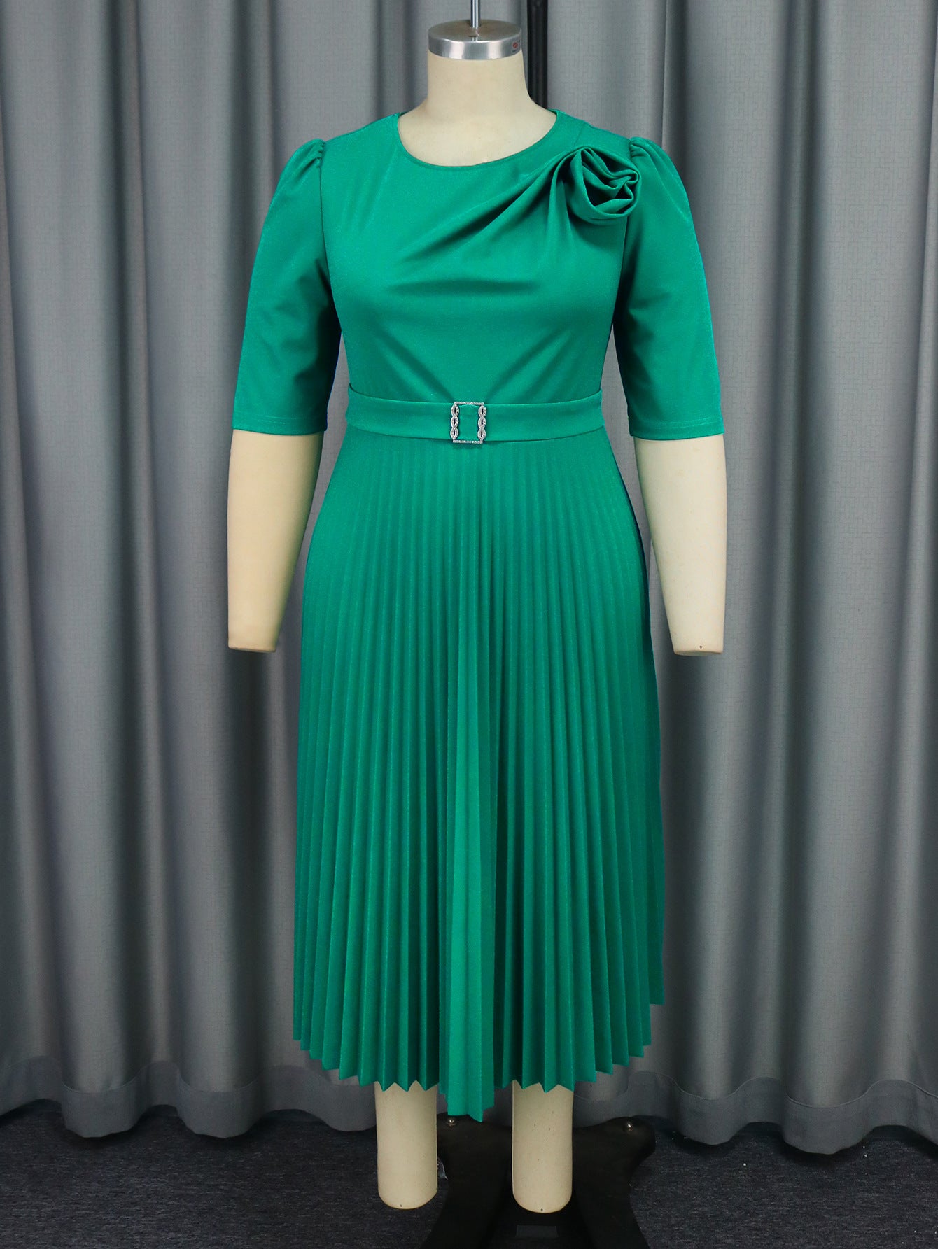 High Waist Fashion Slimming Pleated Dress