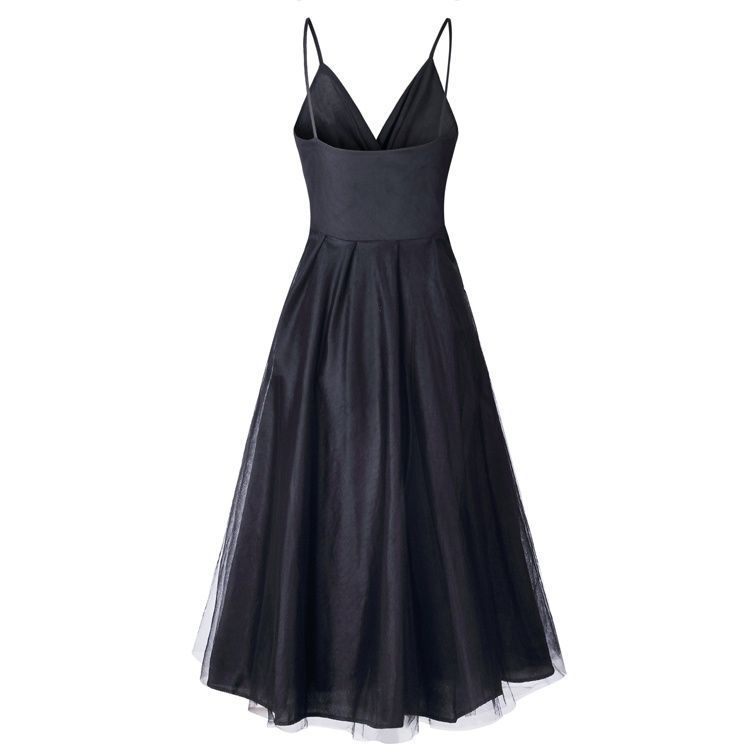Black Midi Dress With Beautiful Back