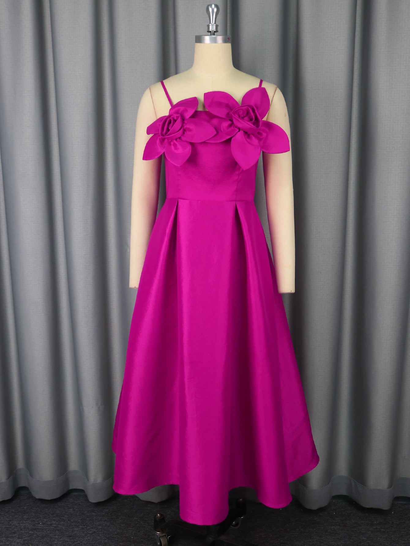 Lady Sexy Sling Three-dimensional Flower Dress