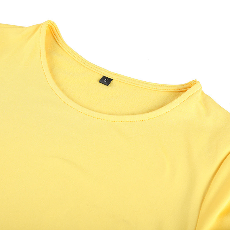 Women Large Length Dress Short Sleeved