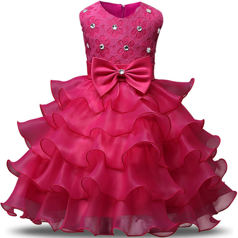 Girls sleeveless puffy princess dress