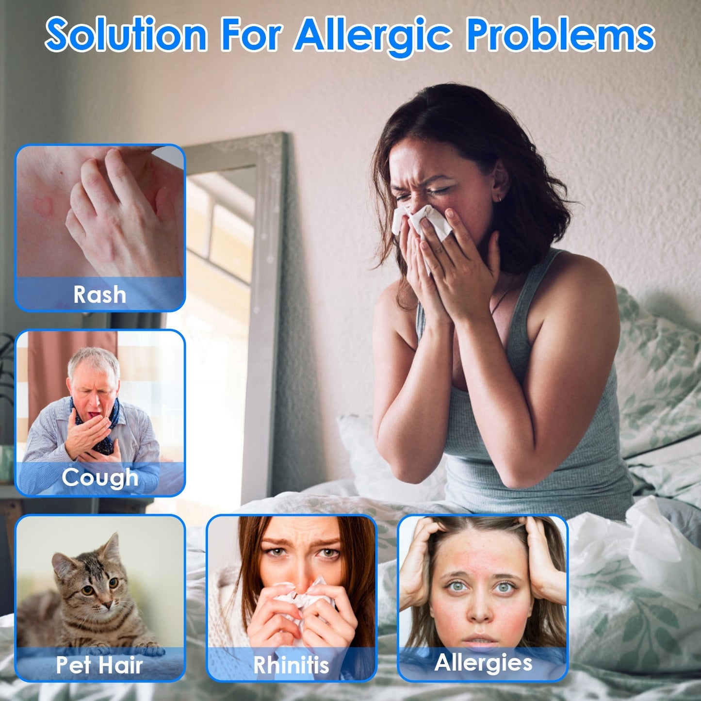 15000PA Double-Cup Bed Vacuum Cleaner With UV-C Light Cordless Mattress Vacuum Rechargeable Dust Mites Remover With 3 Washable Filters