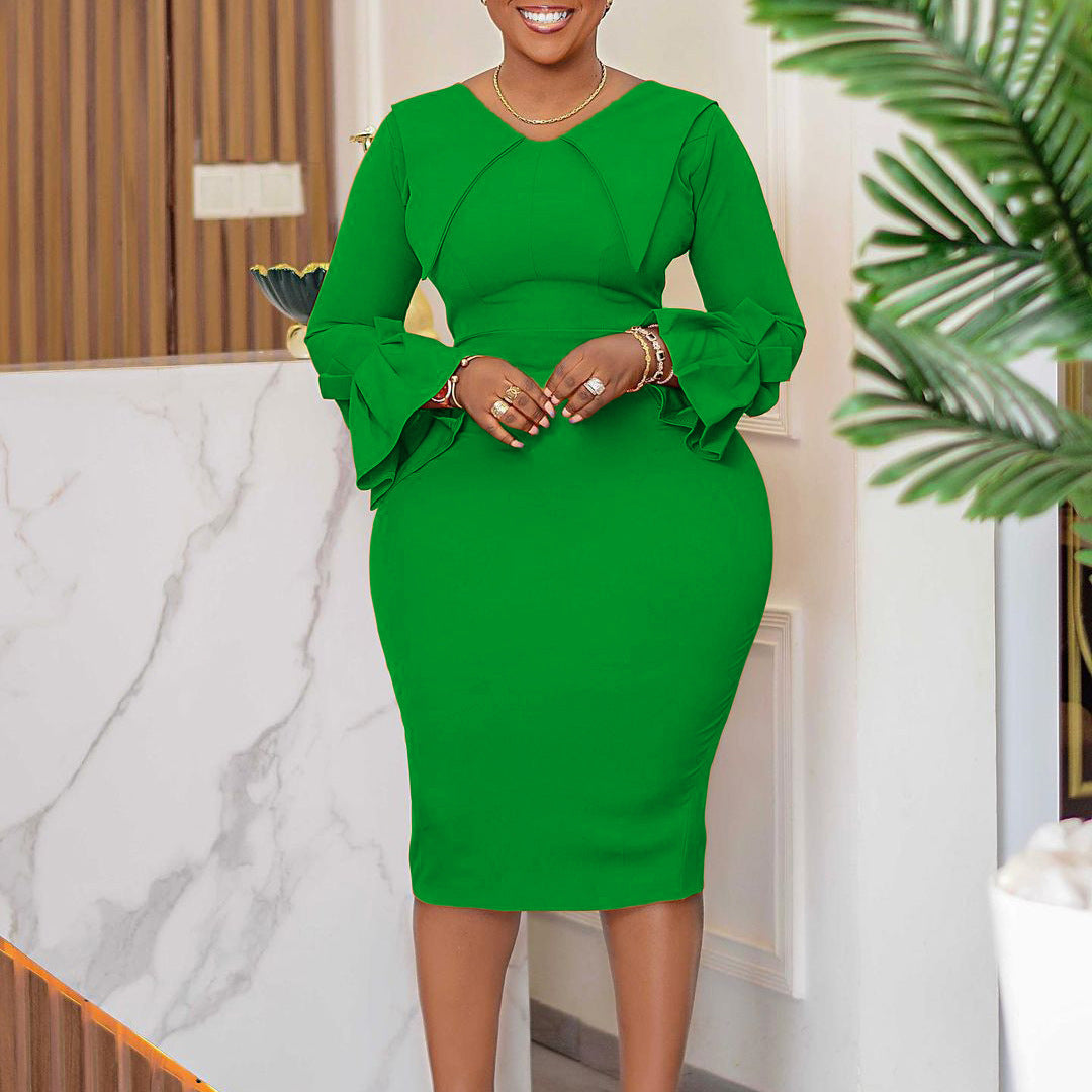 Fashion Temperament Ol Professional Sheath Pencil Skirt