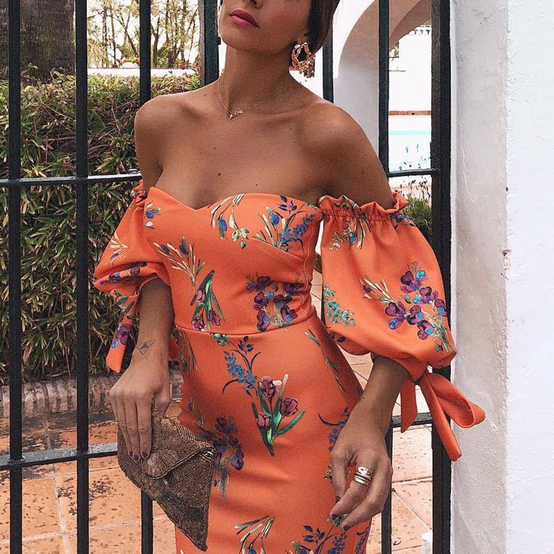 One word collar pencil skirt dress