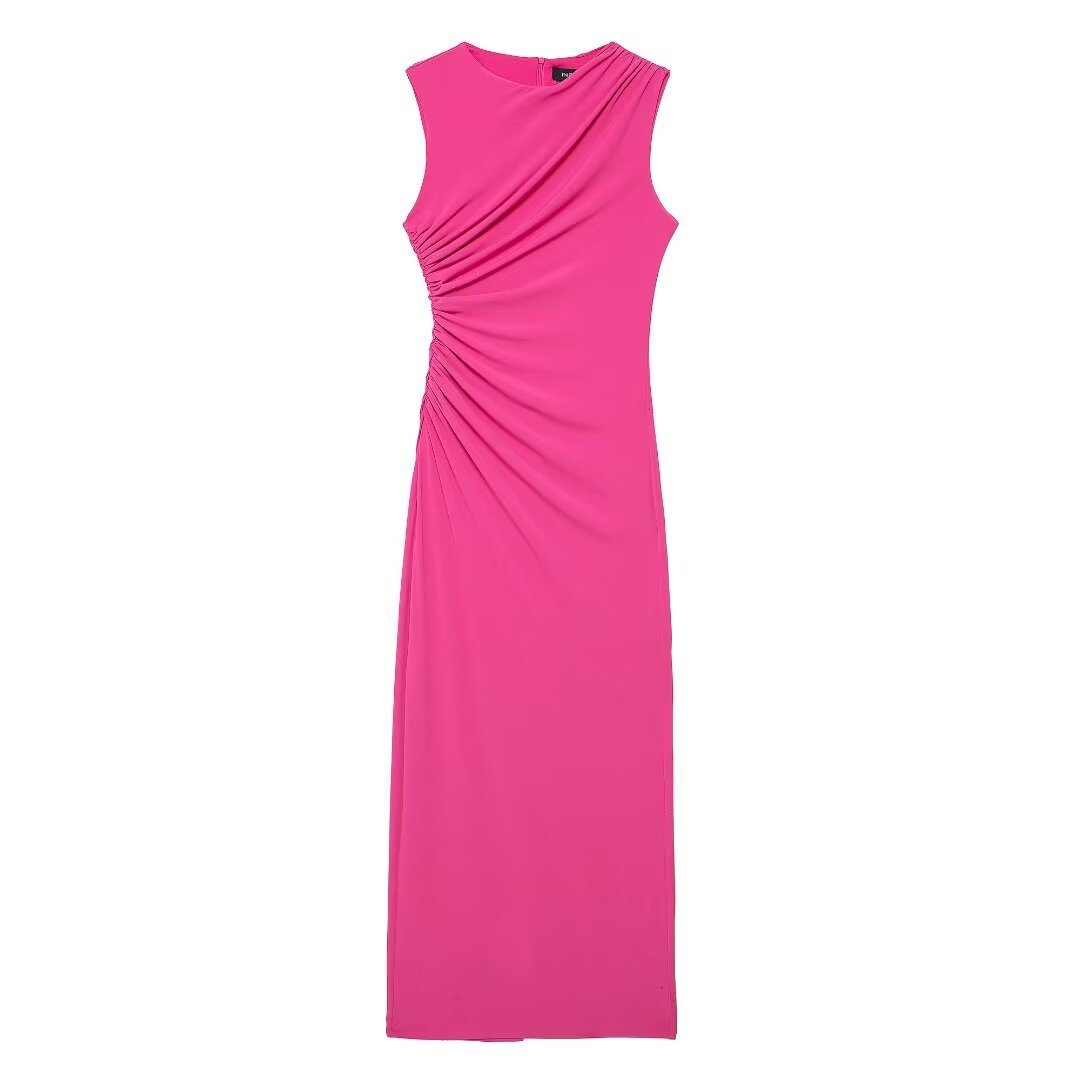 Sleeveless Casual Midi Skirt Dress