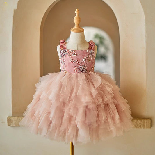 Girls Birthday Piano Performance Host Princess Dress