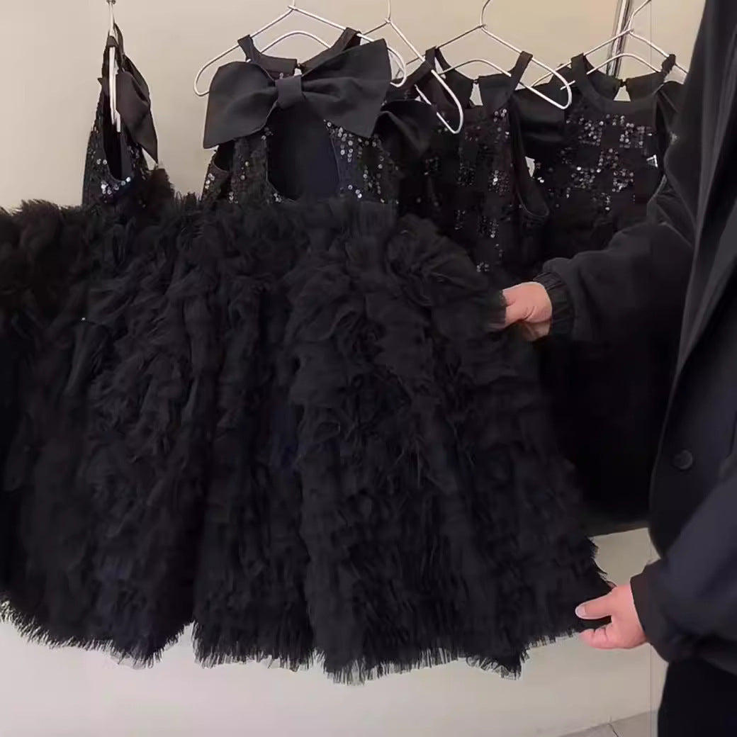 Girls' Vest Umbrella Princess Butterfly Dress