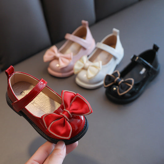 Patent Leather British Style Small Leather Shoes Girls