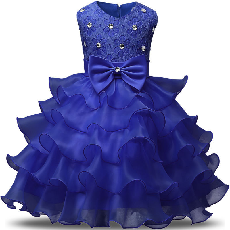 Girls sleeveless puffy princess dress