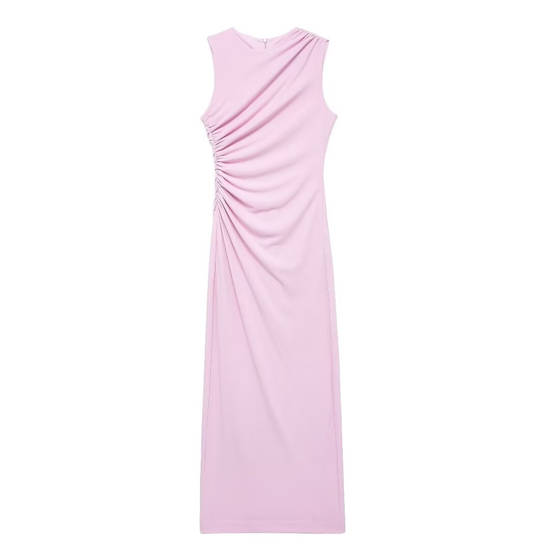 Sleeveless Casual Midi Skirt Dress